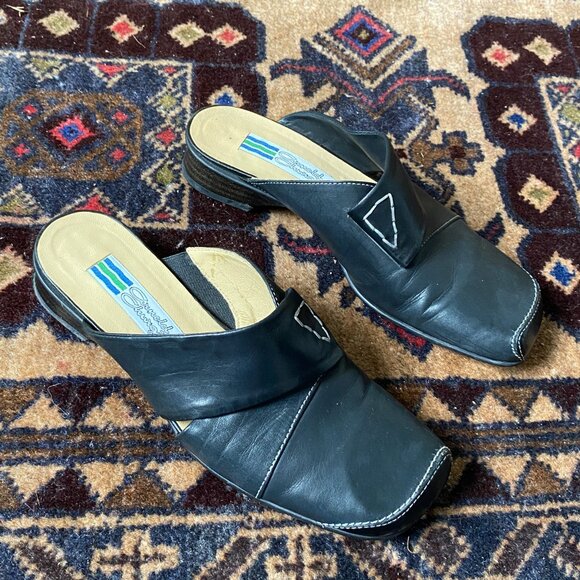 Vintage Leather Mules Women's 6/6.5 - Picture 2 of 4